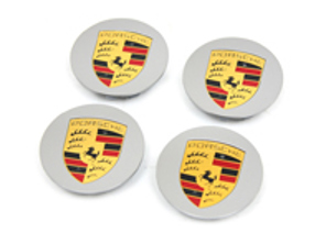 Wheel caps with coloured crest for Porsche (Set of 4) - 00004460707