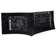 Sticker Engine Specifications. Porsche 996 Turbo 2002 (USA) - 99600610973