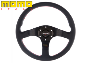 Steering wheel tuner, 350mm - black / black leather - Momo - M11110332211R, M11110335211R