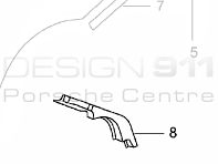 Rear 1/4 Panel Gasket. Porsche 996 1998-05 - 99650490700, 99650490800