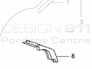 Guarnizione pannello posteriore 1/4. Porsche 996 1998-05 - 99650490700, 99650490800