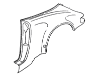 Panneau arrière 1/4 Targa Porsche 964 - 96450306241GRV, 96450306141GRV, 96450306240, 96450306241, 96450306140, 96450306141