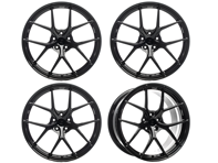 Titan 7 Forged T-S5 Split 5 Spoke Alloy Wheel Set 21" Wicked Black. Porsche 9J1 Taycan - TS502195050513071WB, TS502111555513071WB