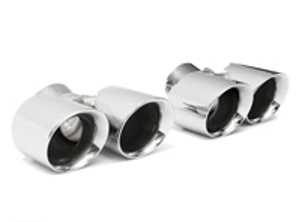 Exhaust Deluxe Quad Tail Pipes POLISHED CHROME. Porsche 991.2 Carrera - 9P1251187, 9P1251187H, 9P1251188, 9P1251188H, 9P1251187A, 9P1251187J, 9P1251187E, 9P1251187F, 9P1251187C, 9P1251187D, 9P1251187L, 9P1251188A, 9P1251188J, 9P1251188E, 9P1251188F, 9P1251188C, 9P1251188D, 9P1251188L