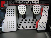 Rennline Aluminium 4 Piece Pedal Set Perforated. Porsche 914 Manual cars - P442112, P44.21.12