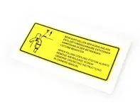 Cooling system vent plug sticker. Porsche 924 Turbo - 477000269C