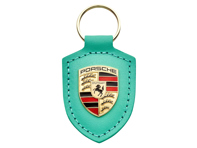 Porte-clés en cuir à crête Porsche, vert menthe. 'Driven by Dreams' - 75Y - WAP0503530RWSA