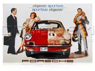 Targa smaltata Porsche Classic 'elegante sportiva' - PCG00099914