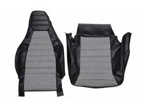 Funda de asiento delantero, vinilo negro, centro Pepita. Porsche 911 1974-84