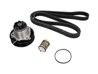 Kit pompe à eau, courroie et insert de thermostat pour Porsche 958 Cayenne 3,6 litres - 95810603304, 95810612602, 95810612601, 95810612600, WHT000863, 94610225230, 95810603303, 95810603302, 95810603301, 95810603300, 95510293300