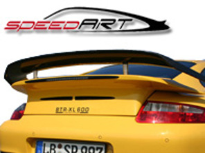 Rear Spoiler/Aerofoil with Carbon Top SpeedART BTR-XL. Porsche 997 Turbo