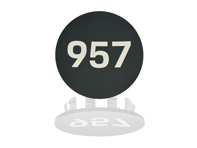 Logo '957' su coppa ruota, nero opaco. Porsche 957 Caienna - PCG957303A