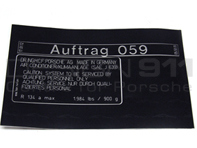 Adesivo Condizionatore d'aria. Porsche 996/997 - 95570114100, 95570114100
