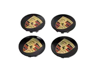Wheel Caps with Coloured Crest for Porsche Macan (Set of 4) - 00004460515, 00004460715