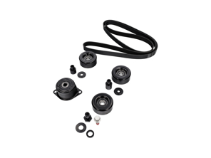 Full Pulley & Belt Kit - Tensioner, Idlers & Drive Belt - for Porsche 986 Boxster (Without Air Conditioning) 1997-2004 - 99610226050, 99710226000, 99610211852, 99610211855, 99610211856, 99610211853, 99610212550, 99610212551, 99610212552, 99610212553, 99610211954, 99610211957, 99610211958, 99610212750, 99610212752, 99610212754, 99610212751, 99610211753, 99610211756, 99610211757, 99907203909, 99907204109, 99907205901, 99610236550, 99610215164, 99610215166, 99610215165