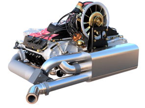 1-IN GTk Active Muffler for Air-cooled Porsches 911 SC, 911S, Carrera 1974 - 1989 - 91111102501, 93011102200, 93011102203, 91111102504, 93011103700, 93011104301, 93011104303 - 1IN_GTK_CENTER, 1IN_GTK_STOCK