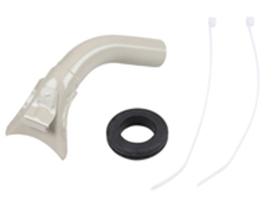 Defrosting nozzle with rubber ring and clamp, REAR. Porsche 911/912 (1965-68) - 90157204122, 90157204222, 99970204050, 99951300340, 99951300240 - 1628000550, 1628000560