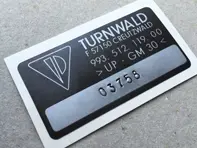 Turnwald rear small wing spoiler sticker. Porsche 993 RS (1995 – 1996) - 99351211900