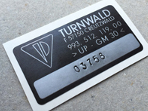 Turnwald rear small wing spoiler sticker. Porsche 993 RS (1995 – 1996) - 99351211900