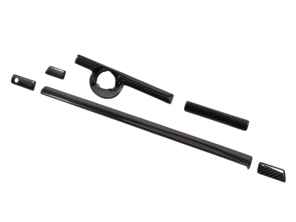 Rennline 左舵碳纤维仪表盘装饰套件。保时捷 955 / 957 卡宴 2003-10 - 95555267501CHF, 95555267501WNM, 95555242502CS3, 95555245102CS3 - I185