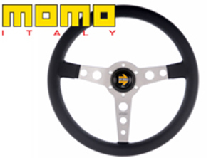 Volant prototipo - argent/cuir noir- Momo - M11111525111R