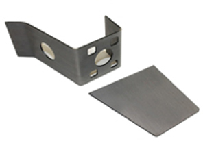 Deurscharnierbevestiging, boven met verstevigingsplaat. Porsche 356 PRE-A - 35649712, 35649711