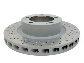 Brake Disc Rotor Front, drilled monoblock, 322x32mm. Porsche 964 RS / TURBO 3.3L / TURBO-LOOK - 96535104300, 96535104400 - PFL39653, PFR39654