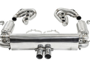 CARGRAPHIC GT Sportauspuffanlage mit ID45 GT Krümmer, ohne Heizung, GT3-Optik. Passend für Porsche 964 Carrera 2/4/RS - 96411104504, 96411104605, 96411104502, 96421103905, 96421103932, 96421104004