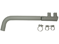 Exhaust tail pipe kit with clamps painted steel. Porsche 912 1965-02/1970 - 61611129800, 61611124501, 61611102800 - 1620701310, 92.312, 92312