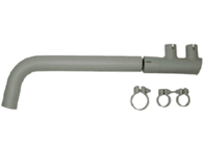 Exhaust tail pipe kit with clamps painted steel. Porsche 912 1965-02/1970 - 61611129800, 61611124501, 61611102800 - 1620701310, 92.312, 92312