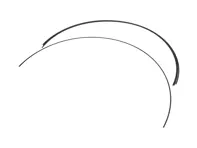 Roof headliner bow set of 4. Porsche 356A T2 / 356B / 356C - 64455551100, 64455551300 - PRS153