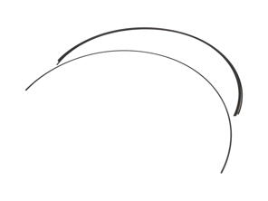 Dakhemelboogset van 4. Porsche 356A T2 / 356B / 356C - 64455551100, 64455551300 - PRS153