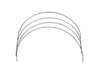 Set di 4 archi per rivestimento del padiglione del tetto. Porsche 356A T2 / 356B / 356C - 64455551100, 64455551300 - PRS153