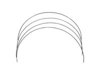 Juego de 4 arcos para el revestimiento del techo del Porsche 356A T2 / 356B / 356C - 64455551100, 64455551300 - PRS153