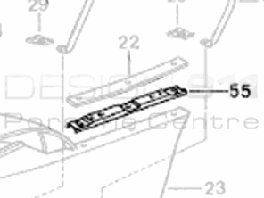 Halteleiste Stoßstange hinten seitlich. Porsche 993 1994-98 - 99350563500