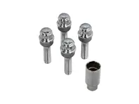 锁定车轮螺栓套件（超长）。镀铬，适用于保时捷 - 99736198009, PAF009593, 99136105700, WHT006980C, WHT006980A, 9A700698000