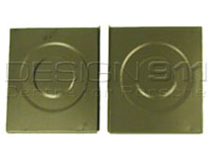 Paroi arrière du boîtier de batterie (2 pièces). Porsche 356 (1950-55) - 64450103600 - P114, PP114