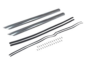 Side Sill Mouldings + Rubber Seals. Set of 2 Porsche 911 1969-73 - 90155910553, 901.559.105.53, 901 559 105 53 90155910653, 901.559.106.53, 901 559 106 53 9999111984B, 999.911.198.4B, 999 911 198 4B - CB.022.001, 9388, 1686500506
