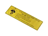 Adesivo/decalcomania per la fasatura dell'accensione - Parte superiore dell'alloggiamento della ventola - per Porsche 911 Carrera 2.7L 1973-1975 - 91100650800