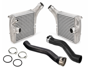 Charge oil cooler and pipes. Porsche 970 Panamera Turbo 4.8L - 97011020961, 97011021061, 97011017371, 97011017473