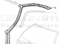 Roof and a Post Surround. Porsche 993 1994-98 - 99350202900GRV, 99350203000GRV
