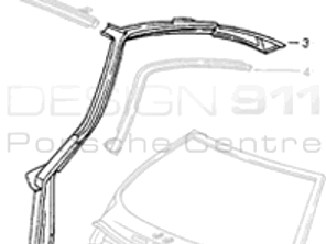 Roof and a Post Surround. Porsche 993 1994-98 - 99350202900GRV, 99350203000GRV