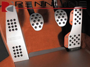 Jeu de pédales Rennline en aluminium 4 pièces avec poignée en caoutchouc. Porsche 944/924/968 - P71.60.99, P716099