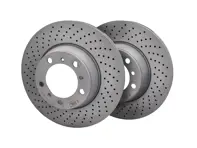 Brake disc rotor Rear, EBC Drilled. Porsche 996 / 997   D1605 - 99635240500, 99635240501, 99635240502, 99635240600, 99635240601, 99635240602 - D1604