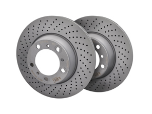 Brake disc rotor Rear, EBC Drilled. Porsche 996 / 997   D1605 - 99635240500, 99635240501, 99635240502, 99635240600, 99635240601, 99635240602 - D1604