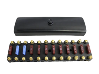 Front 12 way fuse panel with modern blade fuses. Porsche 911 1965 to 1968 - 90161280120, 90161207214 - RD-REFUZE911.65-68