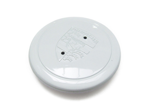 Tapacubos "Fuchs" en blanco Grand Prix: escudo de Porsche en relieve