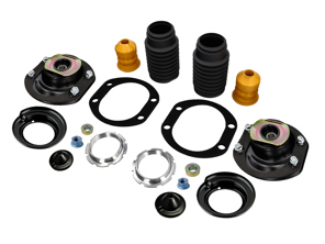 Schokdemper bovenste bevestiging & montageset voorzijde Porsche 964 - 96434350200, 96434350301, 96434350500, 96434330100, 96434350700, 96434351402, 96434151180, 96434301803