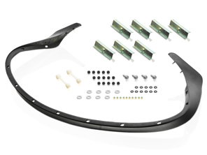 Jupe inférieure en caoutchouc standard et kit de montage. Porsche 911 - 91150305500, 91150305501, 91150399500