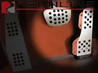 Rennline 铝制 2 件式踏板组橡胶握把。保时捷 944/924/968/996/997/Boxster/Cayman/991/Panamera TIPTRONIC/PDK - P7162, P71.62